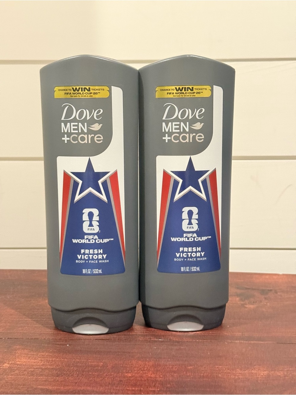 (2) dove Men + care Fresh Victory Body and Face Wash — Gray all new